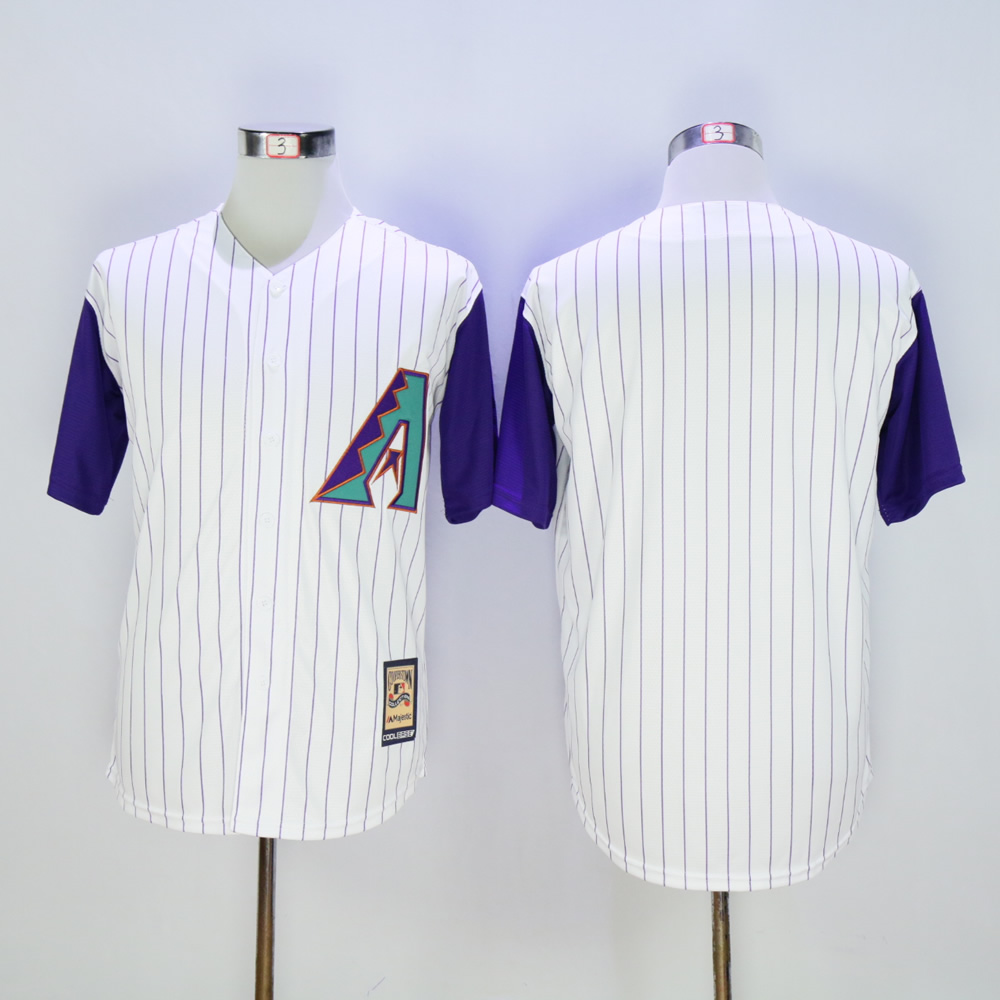 Men Arizona Diamondback Blank White Throwback Game MLB Jerseys